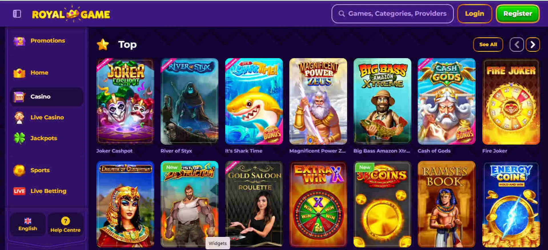 Jogos de slot exclusivos